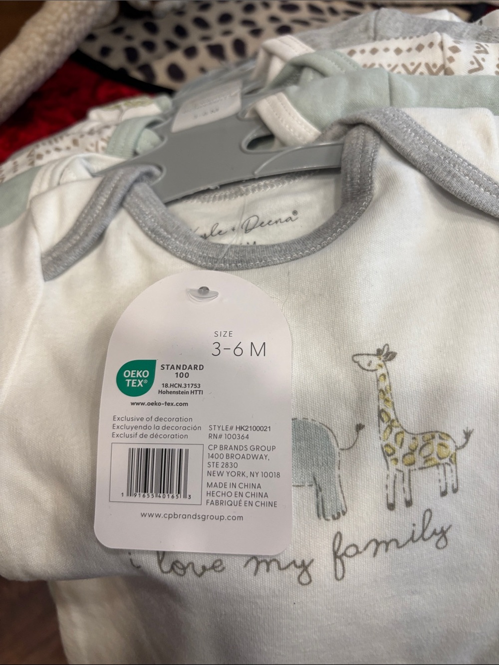 Baby 'I Love My Family' Short-Sleeve One-Piece Bodysuit - White & Gray - Picture 10 of 11